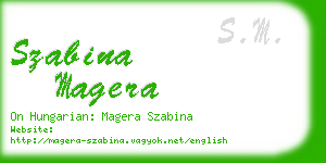 szabina magera business card